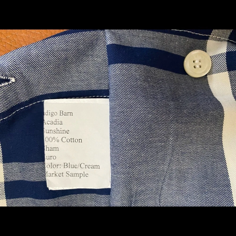 Ralph Lauren pair HARBOUR Blue plaid Euro Sham